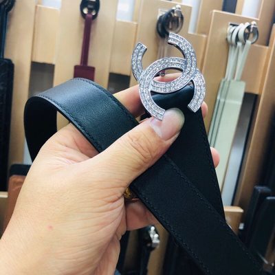 Chanel belt features a distinctive double-C buckle — 4