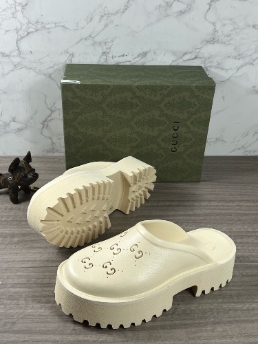 Gucci Women's Platform Perforated G Sandals