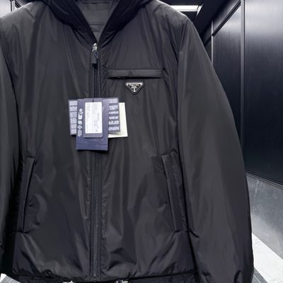 Prada Black Re-Nylon Puffer Jacket — 6
