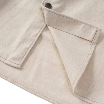 Prada beige cotton and linen chambray shirt — 8