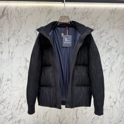 Moncler cable-knit down jacket — 5