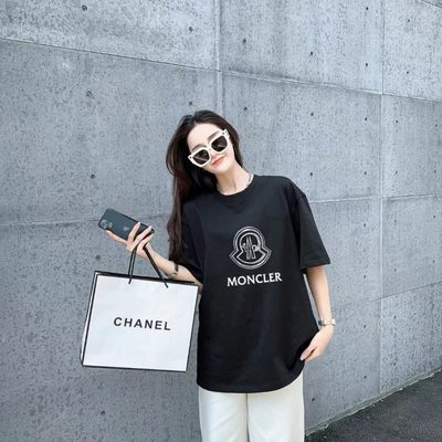 Moncler logo printed cotton t-shirt — 9