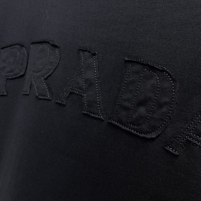 Prada white triangle-logo cotton T-shirt — 10