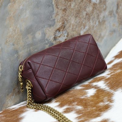 Saint Laurent Cassandre Bijou quilted textured-leather pouch — 6