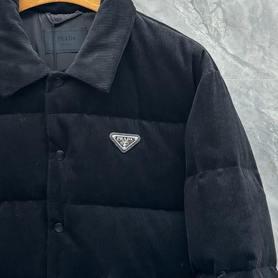 Prada Black Corduroy Cropped Down — 5