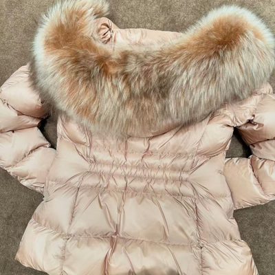 Moncler Boed Hooded Shearling-Trimmed Short Down Jacket — 9