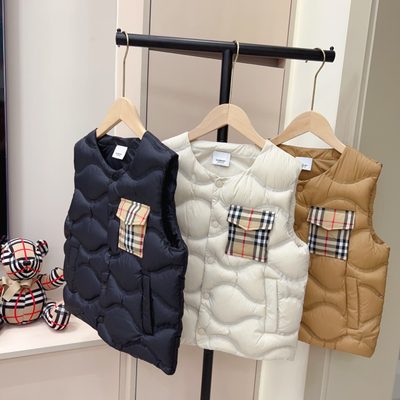 Burberry Black children's or youth down puffer gilet