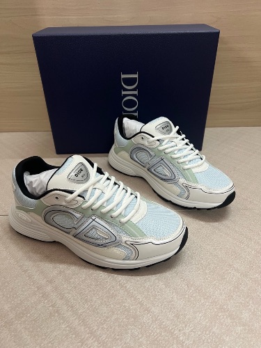 Dior B30 Sneakers in light blue and grey technical mesh — 4