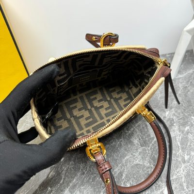 Fendi Raffia By The Way Mini Boston Bag (T) — 9