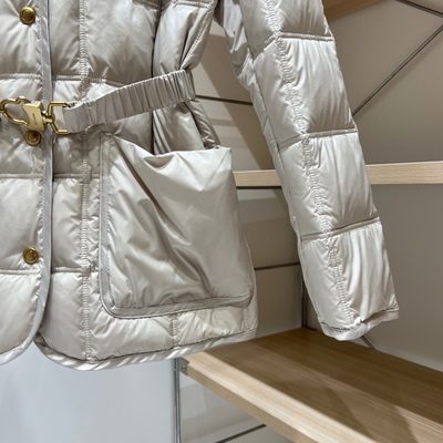 Moncler Cygnes Belted Short Down Jacket — 4