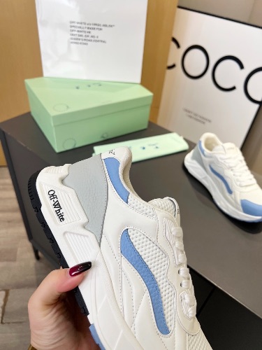 Off-White Runner B leather and mesh sneakers — 6