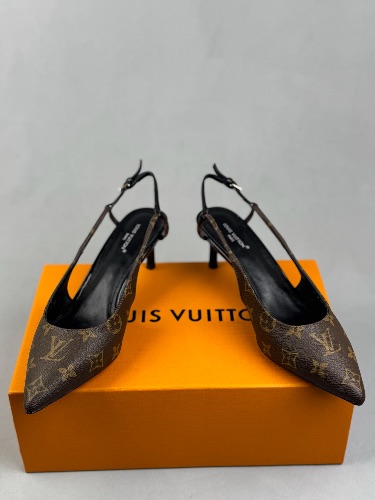 Louis Vuitton Monogram canvas Cherie slingback pumps — 4