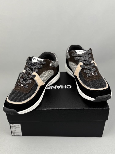 Chanel Tweed and Suede CC sneakers — 4