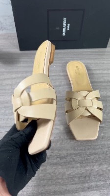 Saint Laurent Tribute flat slide sandals — 5