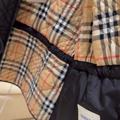 Burberry Micro Check-Stitch Nylon Wakerley Jacket — 7