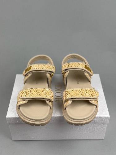 Dioract sandals in beige woven raffia — 3