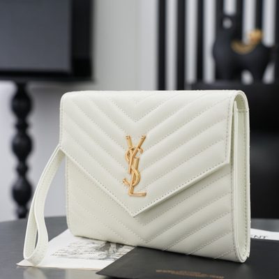 Saint Laurent Cassandre Matelassé Flap Pouch — 7