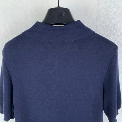 Burberry navy cashmere polo shirt — 4
