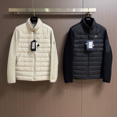 Prada hybrid knit and down puffer jacket — 3