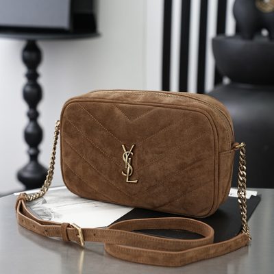Saint Laurent Loulou Medium Suede Camera Bag — 10