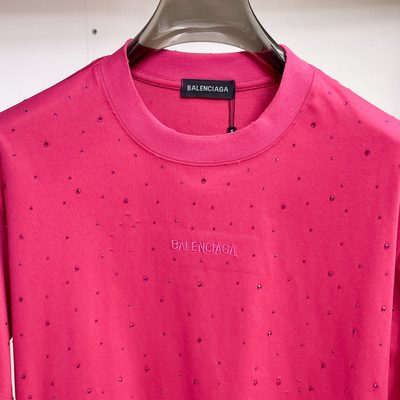 Balenciaga rhinestone-embellished white crewneck T-shirt — 3