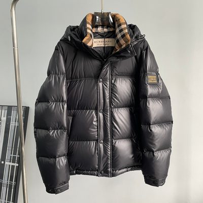 Burberry shiny shell hooded puffer jackets — 6