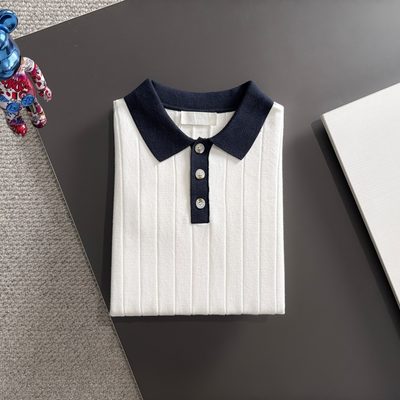 Burberry long-sleeve knitted polo sweater — 8
