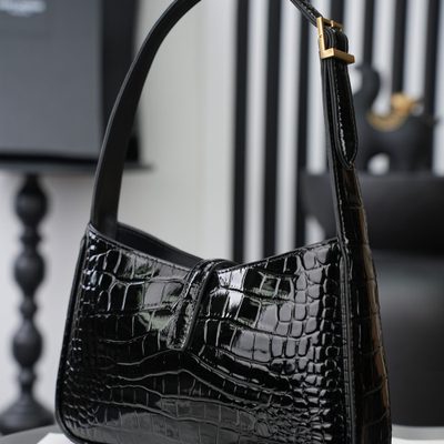 Saint Laurent Le 5 à 7 Crocodile-Effect Hobo Bag — 3