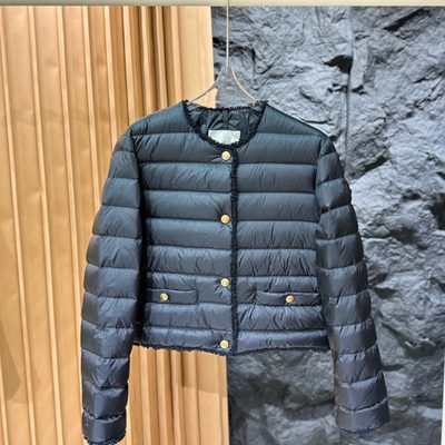 Moncler Fleurs Bouclé-Trimmed Short Down Jacket — 7