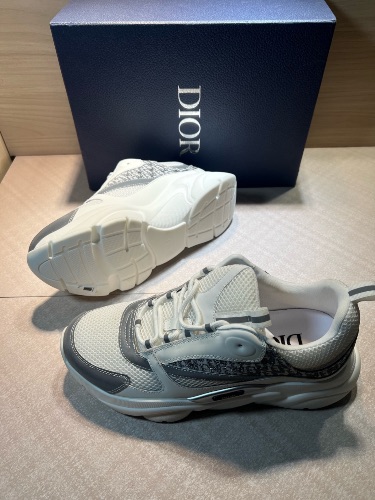 Dior B22 technical mesh and calfskin sneakers
