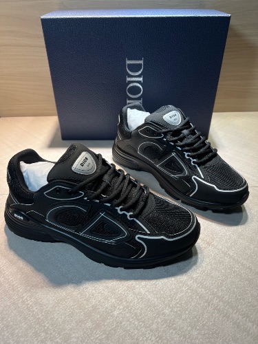 Dior B30 sneakers in black technical mesh — 4