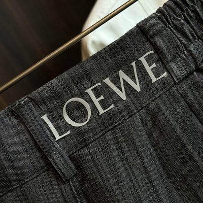 Loewe Anagram Embroidered Denim Shirt paired with matching wide-leg denim trousers — 10