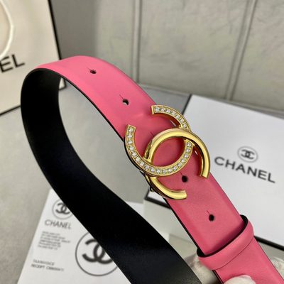 Chanel belt features a silver-toned, rhinestone-encrusted CC logo buckle — 6