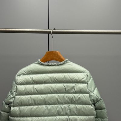 Moncler Fleurs Bouclé-Trimmed Short Down Jacke — 8