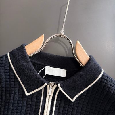 LV long-sleeve knit polo sweater — 4