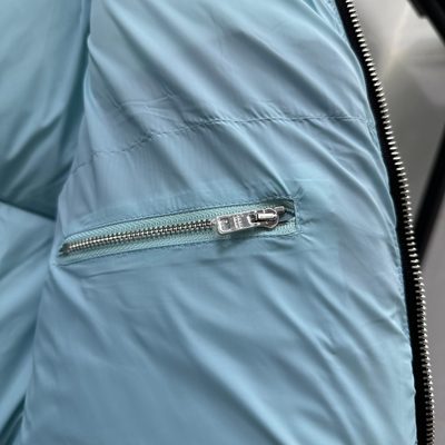 Prada Re-Nylon Gabardine Hooded Down Jacket — 9