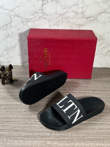 Valentino Garavani black PVC slide sandals — 4