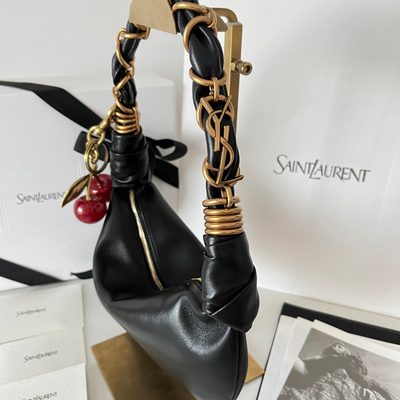 Saint Laurent Amalia Suede Hobo Bag — 3