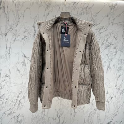 Moncler cable-knit down jacket — 5