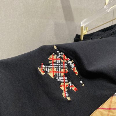 Burberry Check Trim Cotton Shorts — 4