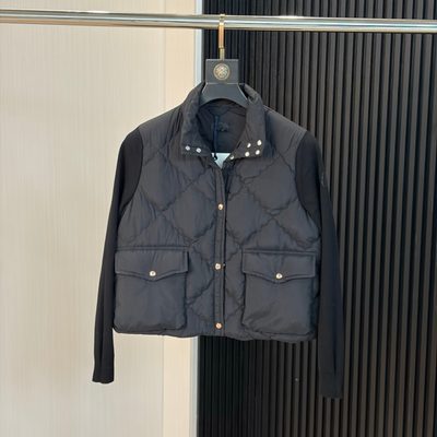 Moncler Diamond Quilted Padded Wool Cardigan — 5