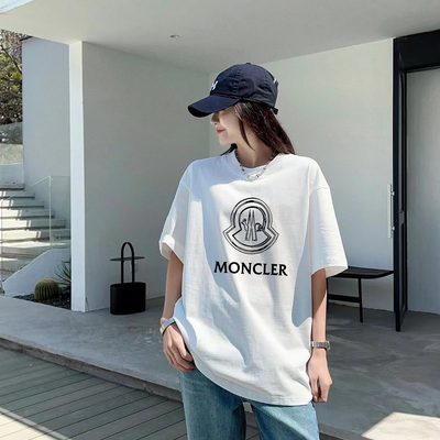 Moncler logo printed cotton t-shirt — 9