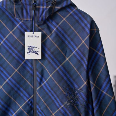 Burberry blue check-pattern jacke — 6