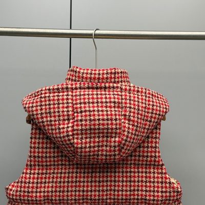 Moncler Niverolle checked wool-blend down vest — 8