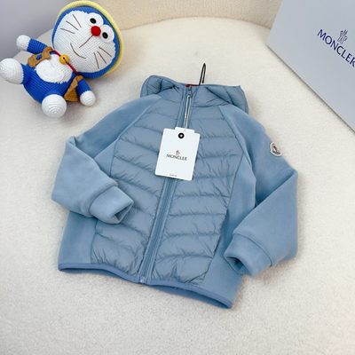 Moncler kids hooded hybrid zip-up jacket — 3