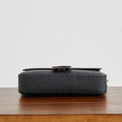 Fendi black leather Baguette shoulder bag (T) — 5
