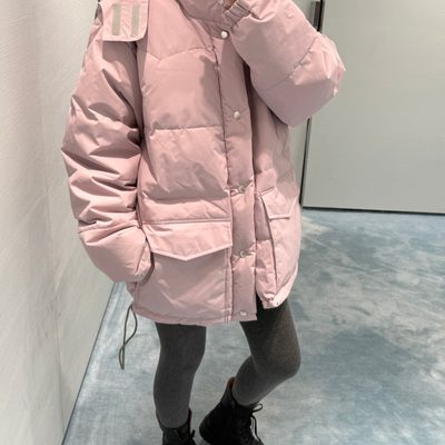 Prada pink hooded puffer jacket — 9