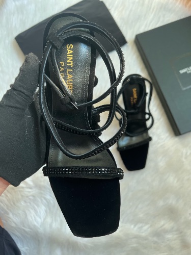 Saint Laurent Opyum 110 crystal-embellished heels — 3