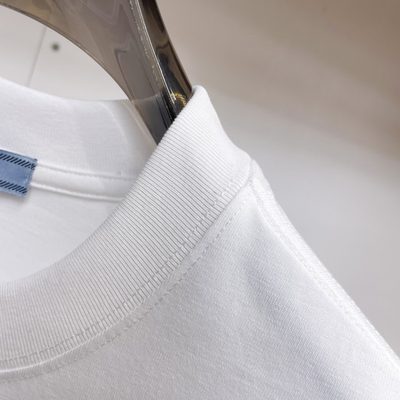 Prada white triangle-logo cotton T-shirt — 6