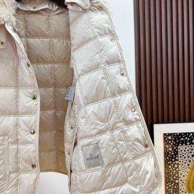 Moncler Cygnes Belted Short Down Jacket — 6